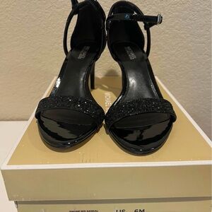 Michael Kors Black Glitter Heels